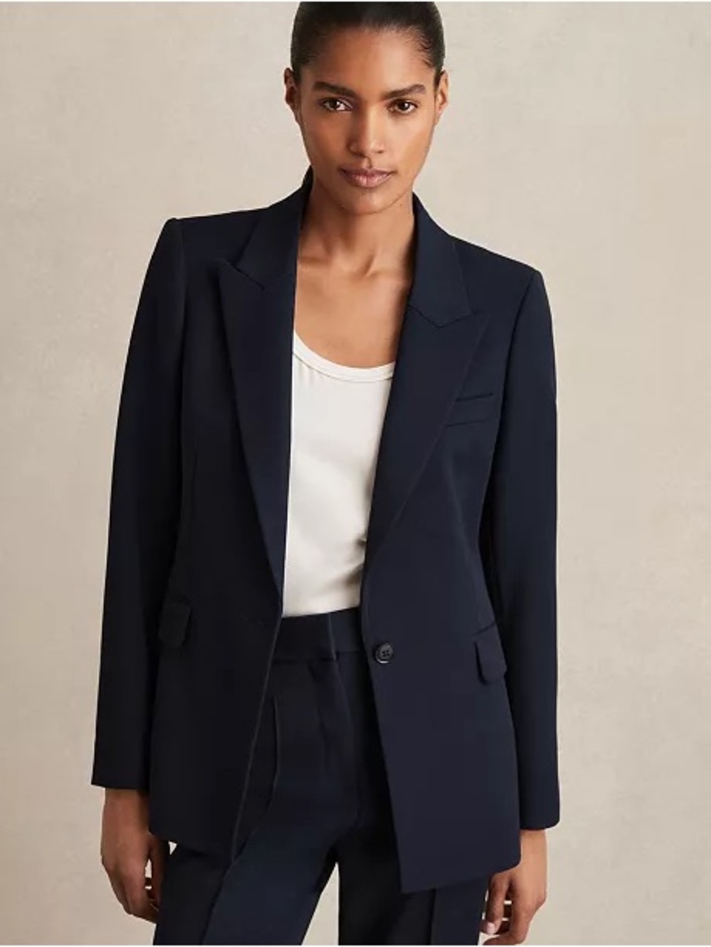 REISS Women's Gabi Tailored Single-Breasted Suit Blazer